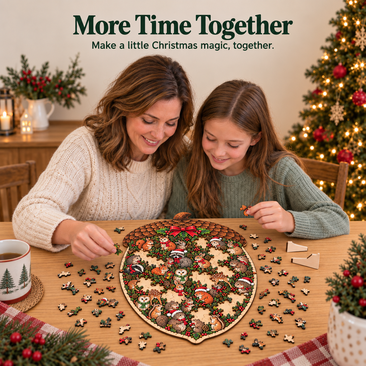🎄🧩Christmas Keepsake Wooden Puzzles — Holiday Magic, Piece by Piece