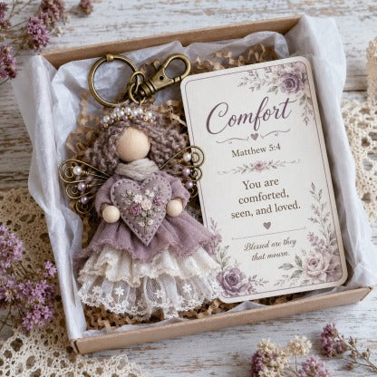 🔥⏳ Last Day 49% OFF – 🪽Inspirational Scripture Keychain Gift Set | Faith Charm, Verse Card & Gift Box