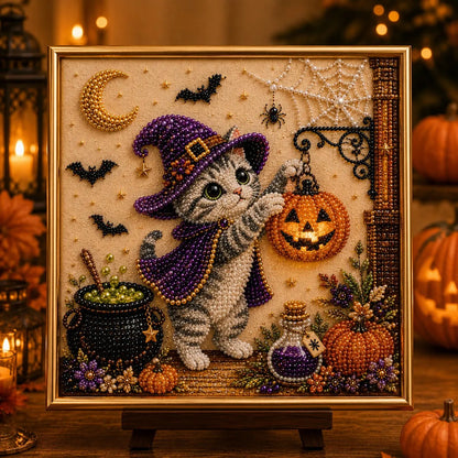 DIY Halloween Cat Pearl Bead Painting Kit 🐈‍⬛🎃 Buy 2 Get Free Shipping📦
