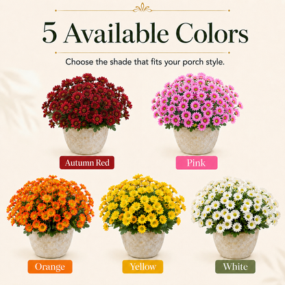 Outdoor Faux Mum Flower Bundles