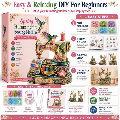 🌸Spring Hummingbird Sewing Machine 💗 3D Spring Limited Keepsake Edition