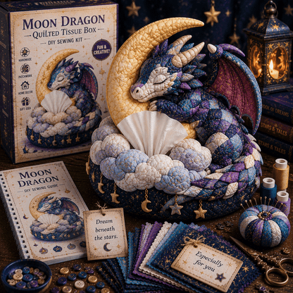 🐉✨ Dragon Keepers Collection – Quilted DIY Tissue Box Sewing Kit