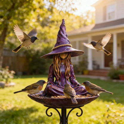 2026 Meditating Witch Garden Bird Feeder