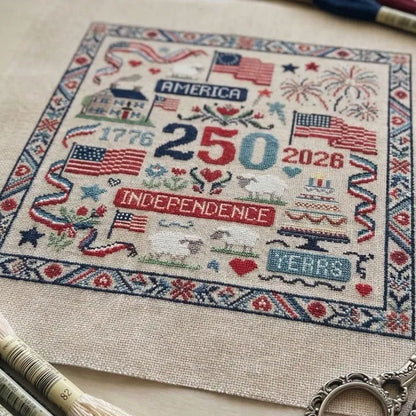 🔥HOT SALE 49% OFF✨🦅🇺🇸 America 250 Years Independence Day Cross Stitch Diy Kit🧵