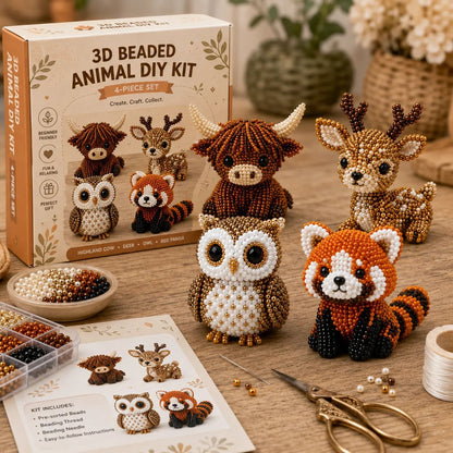 🧵✨ Petite 3D Beaded Animal Craft Kit