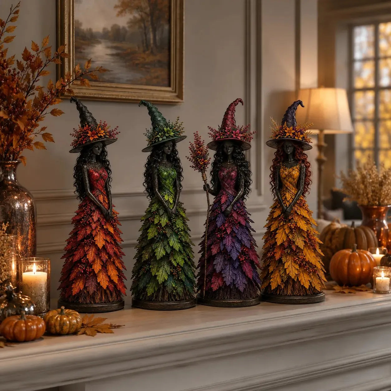 🧙‍♀️Enchanted Autumn Witch Figurine
