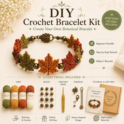 DIY Nature-Inspired Crochet Bracelet Kit
