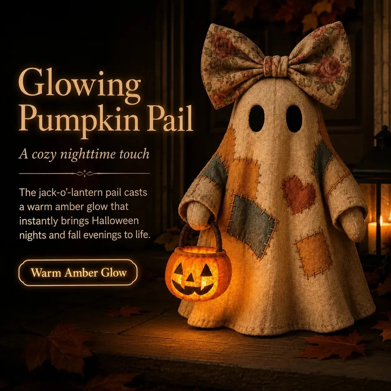🎃Lighted Vintage Patchwork Ghost