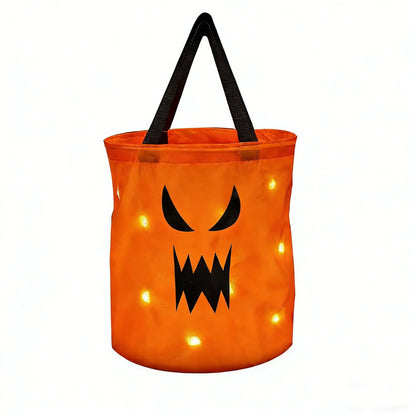 🎃 2026 Sale — Over 19,000 Sold!✨ Halloween Glowing Pumpkin Bag – LED Lights & Spacious Interior 🍬