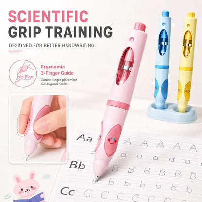 ✏️Ergonomic Writing Trainer Pen – Posture-Correcting Pencil with 12 Refills