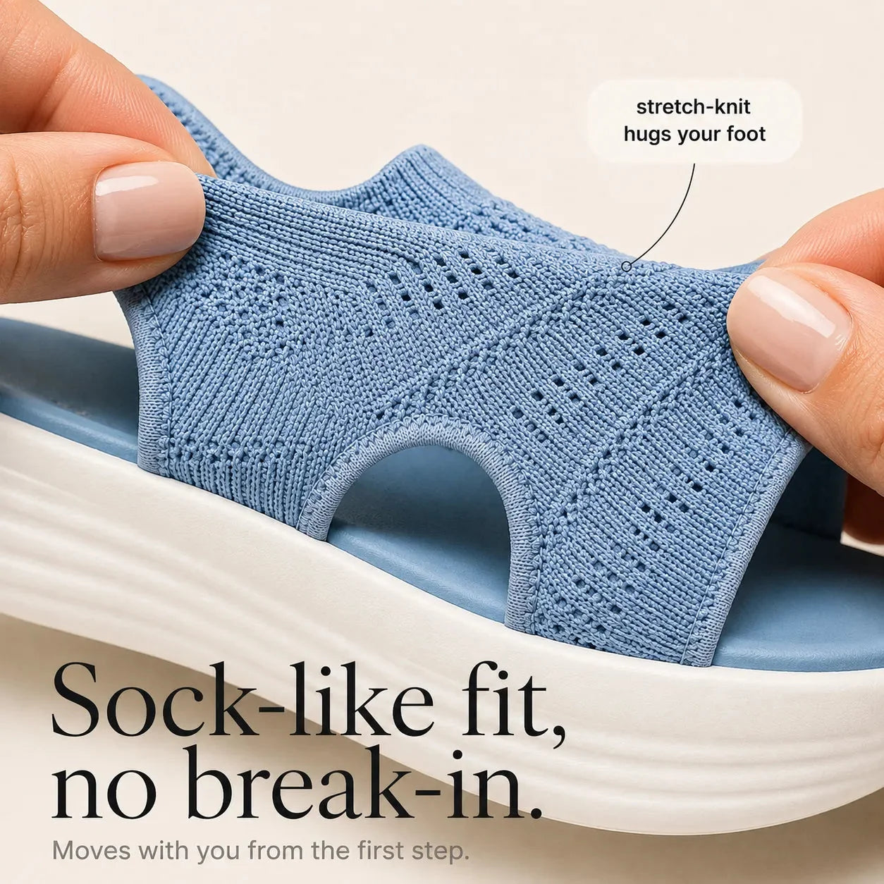 Loomhe– Knit Platform Comfort Sandals for Women