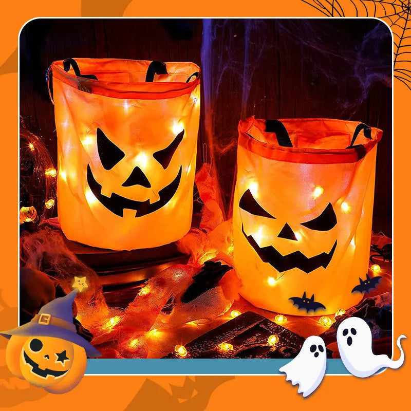 🎃 2026 Sale — Over 19,000 Sold!✨ Halloween Glowing Pumpkin Bag – LED Lights & Spacious Interior 🍬