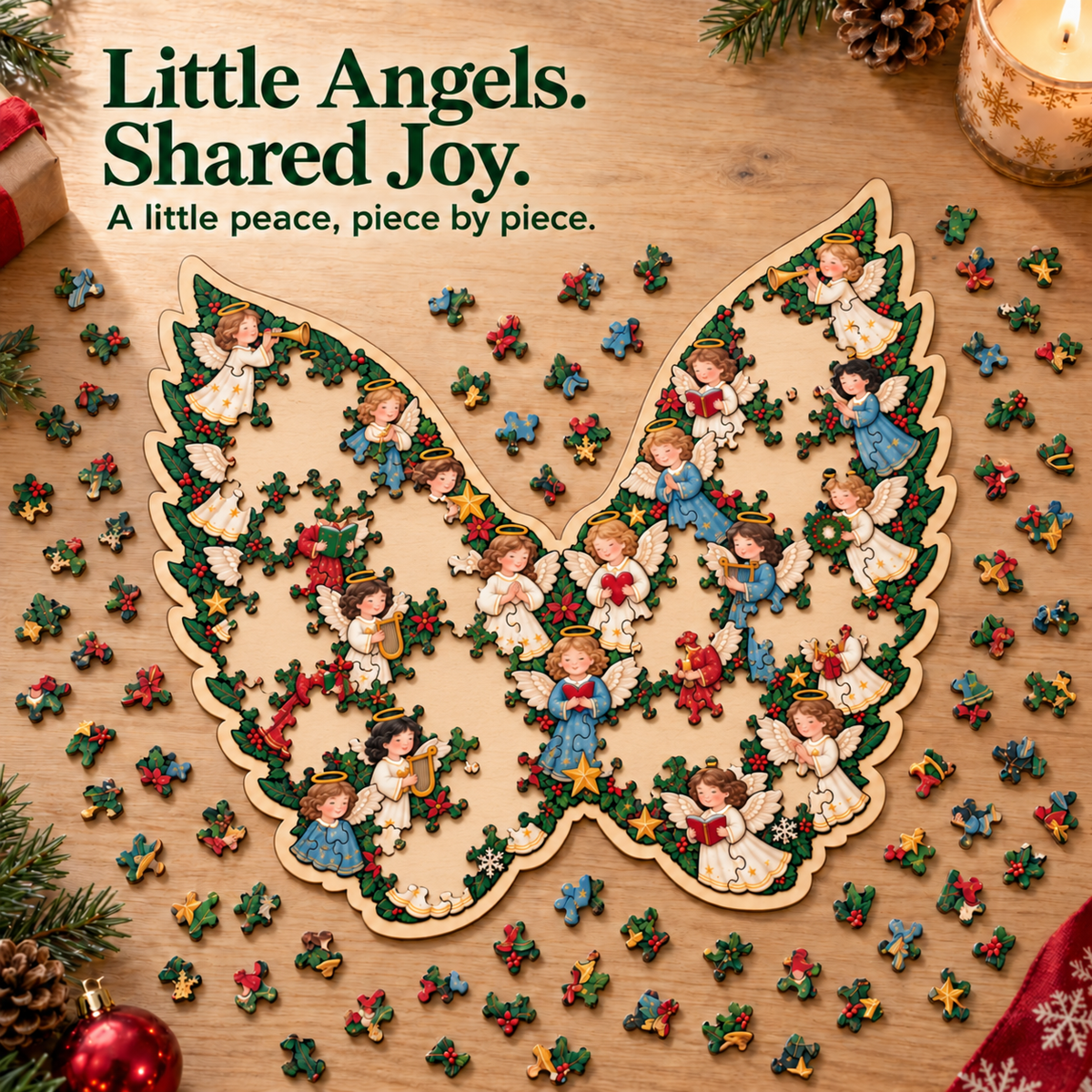 🎄🧩Christmas Keepsake Wooden Puzzles — Holiday Magic, Piece by Piece
