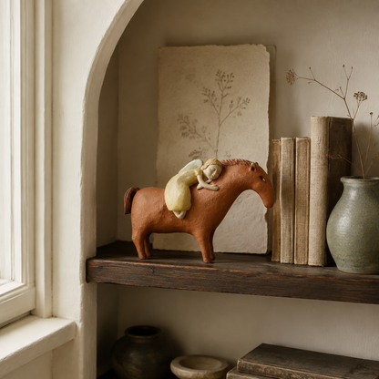 Dreaming Together Girl & Horse Figurine