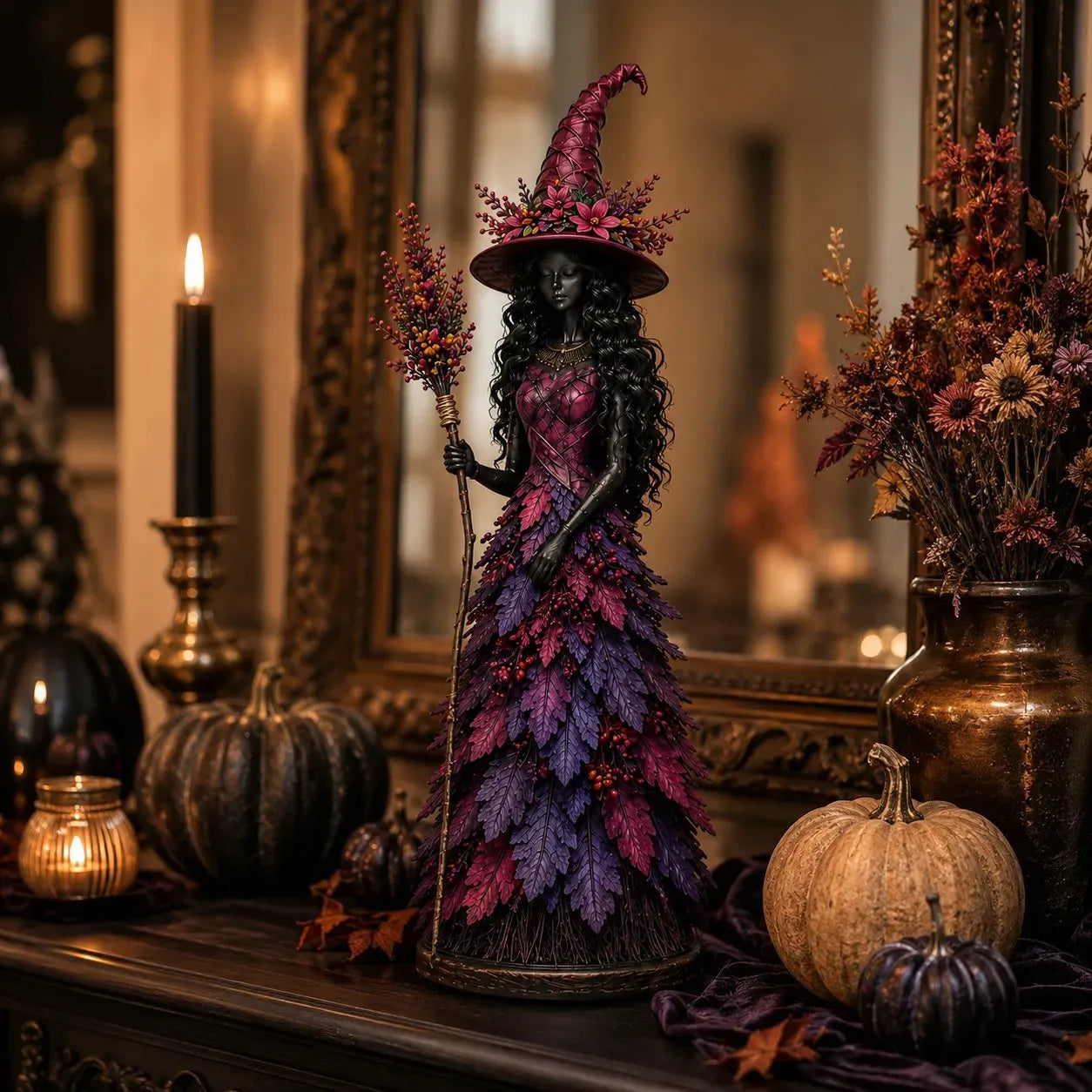 🧙‍♀️Enchanted Autumn Witch Figurine