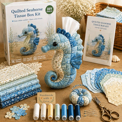 🧵 Quilted sea Animal Tissue Box DIY Kit💖
