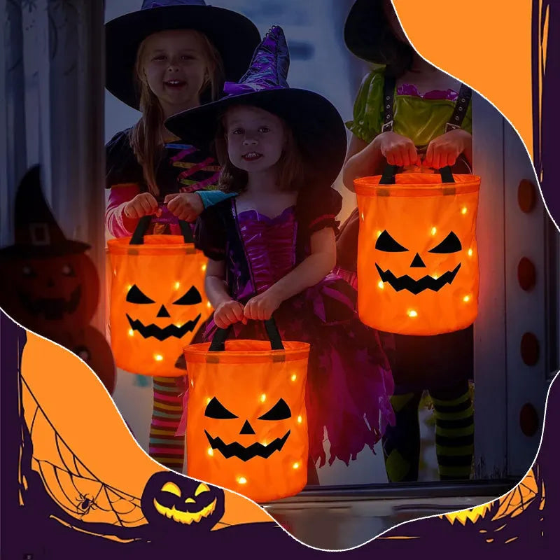 🎃 2026 Sale — Over 19,000 Sold!✨ Halloween Glowing Pumpkin Bag – LED Lights & Spacious Interior 🍬