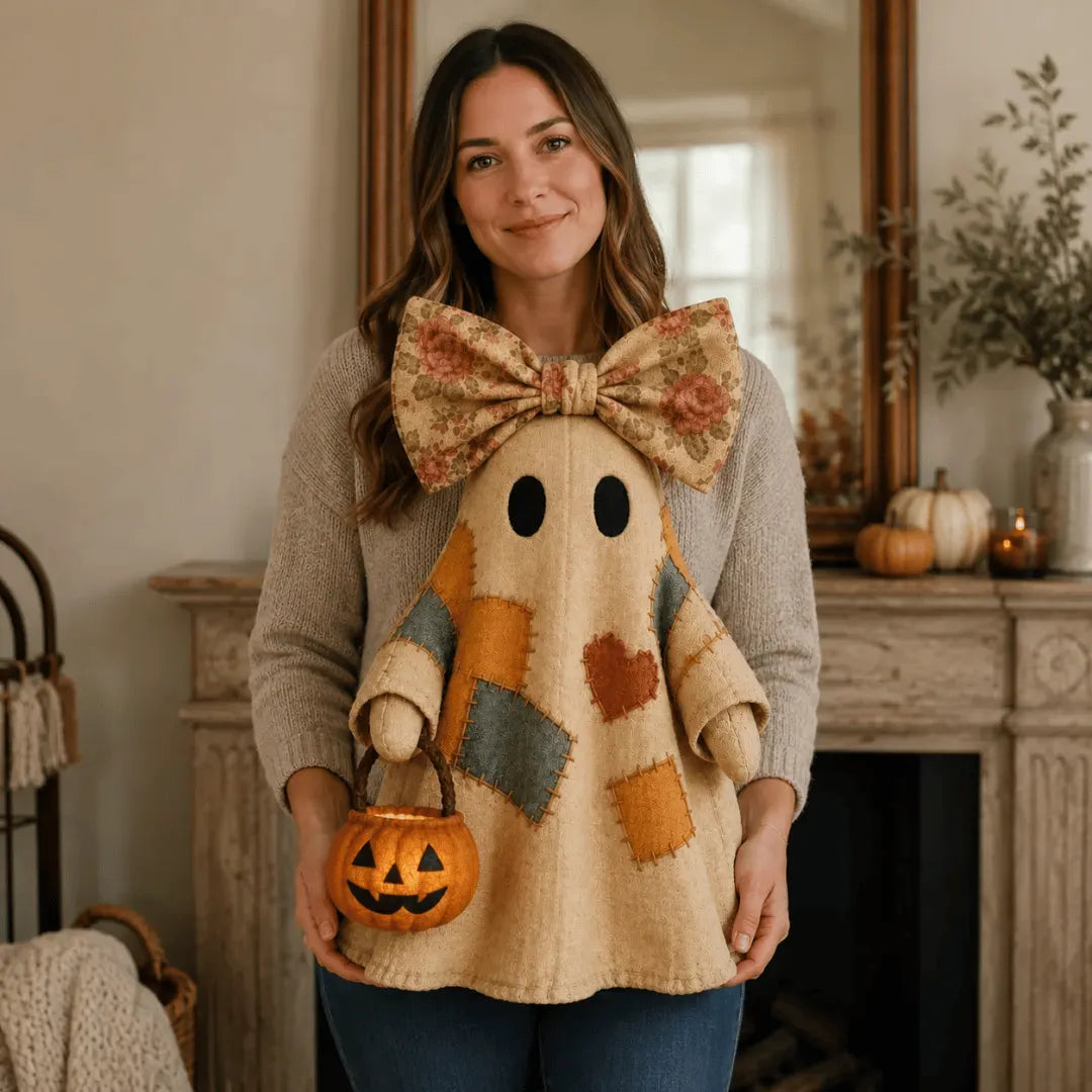 🎃Lighted Vintage Patchwork Ghost