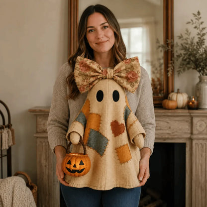 🎃Lighted Vintage Patchwork Ghost