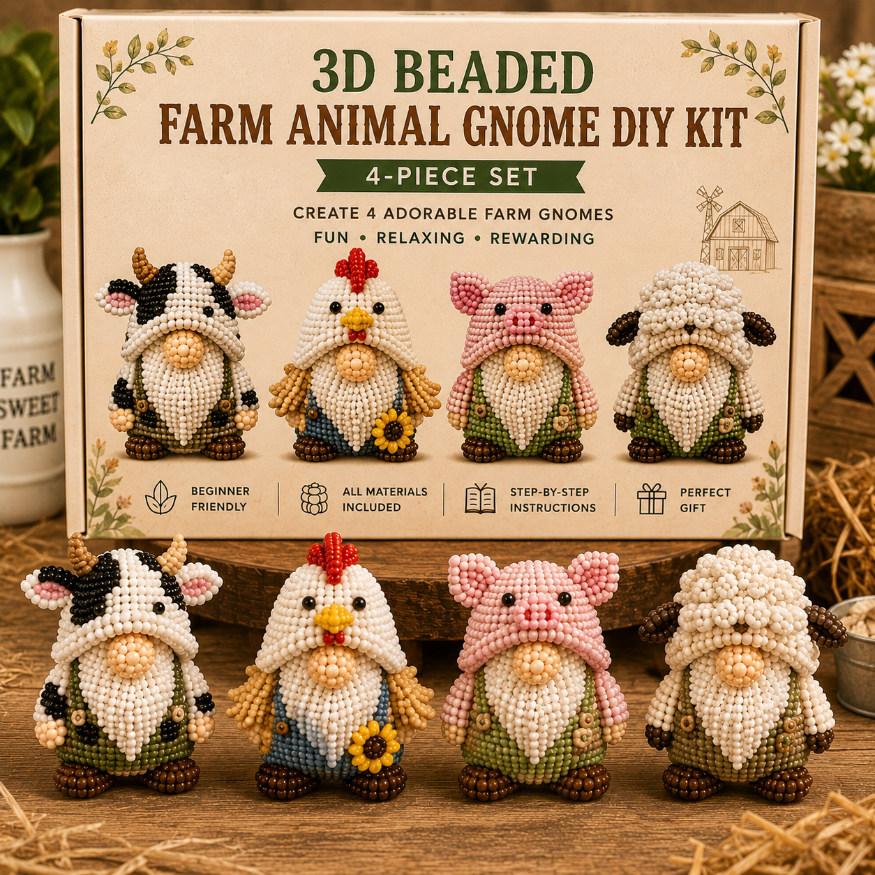 3D Beaded Gnome DIY Kit