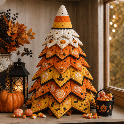 🎃DIY Halloween Quilted Fabric Tree Kit🧵(Must be assembled by hand)