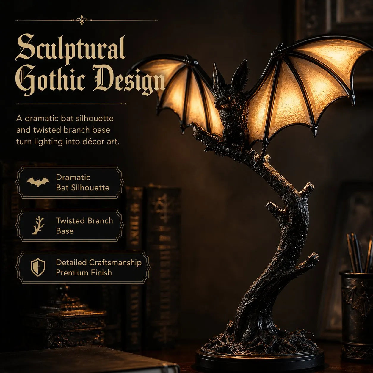 Glowing Bat Desk Lamp
