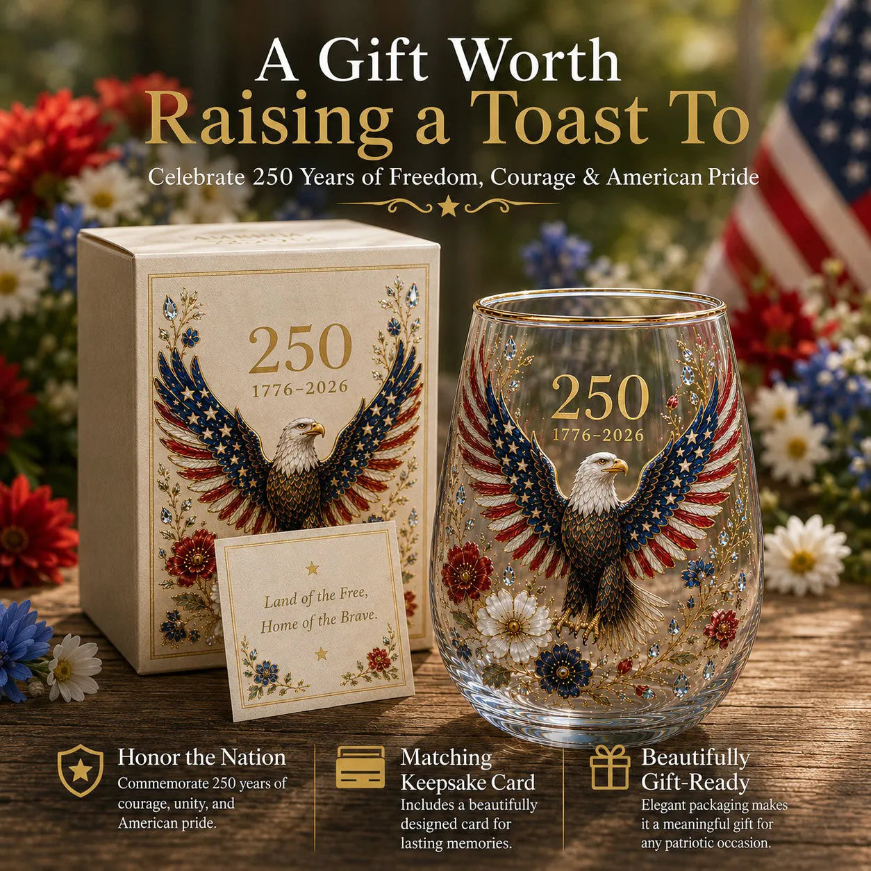 250 Years of Freedom Eagle Tumbler