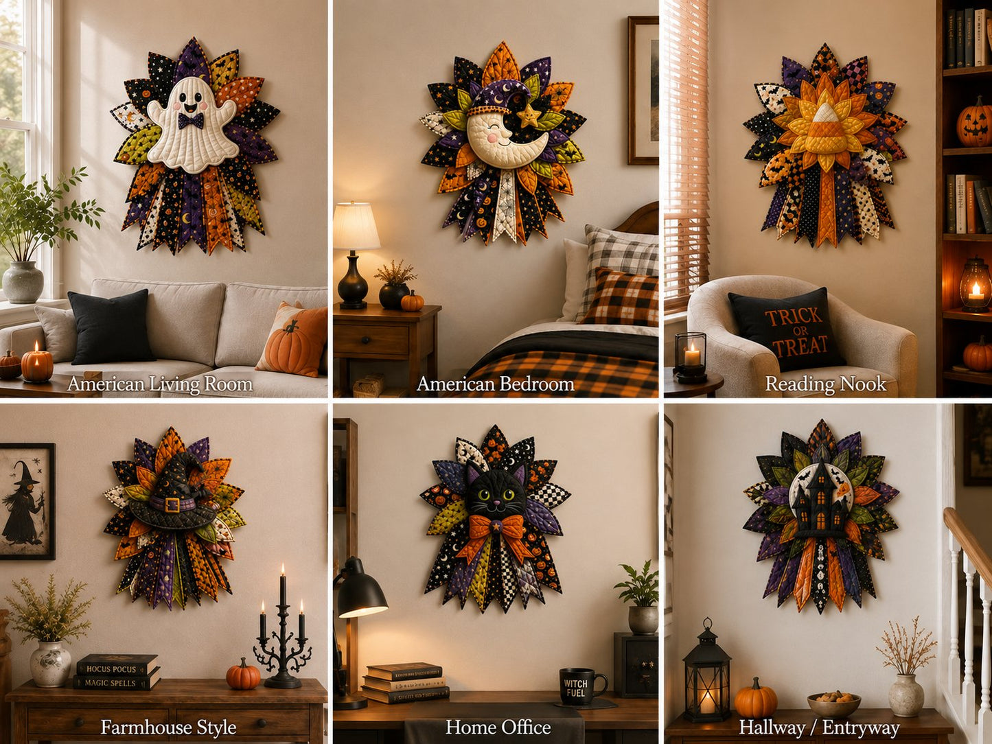 💥DIY Quilted Halloween Pumpkin Door Hanger Kit (✨Beginner-Friendly)