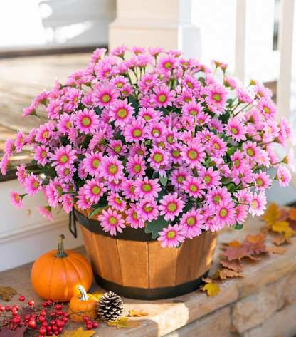 Outdoor Faux Mum Flower Bundles