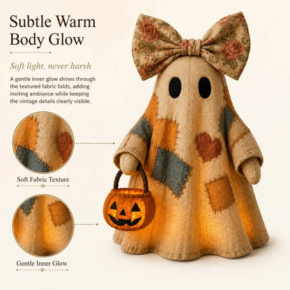 🎃Lighted Vintage Patchwork Ghost