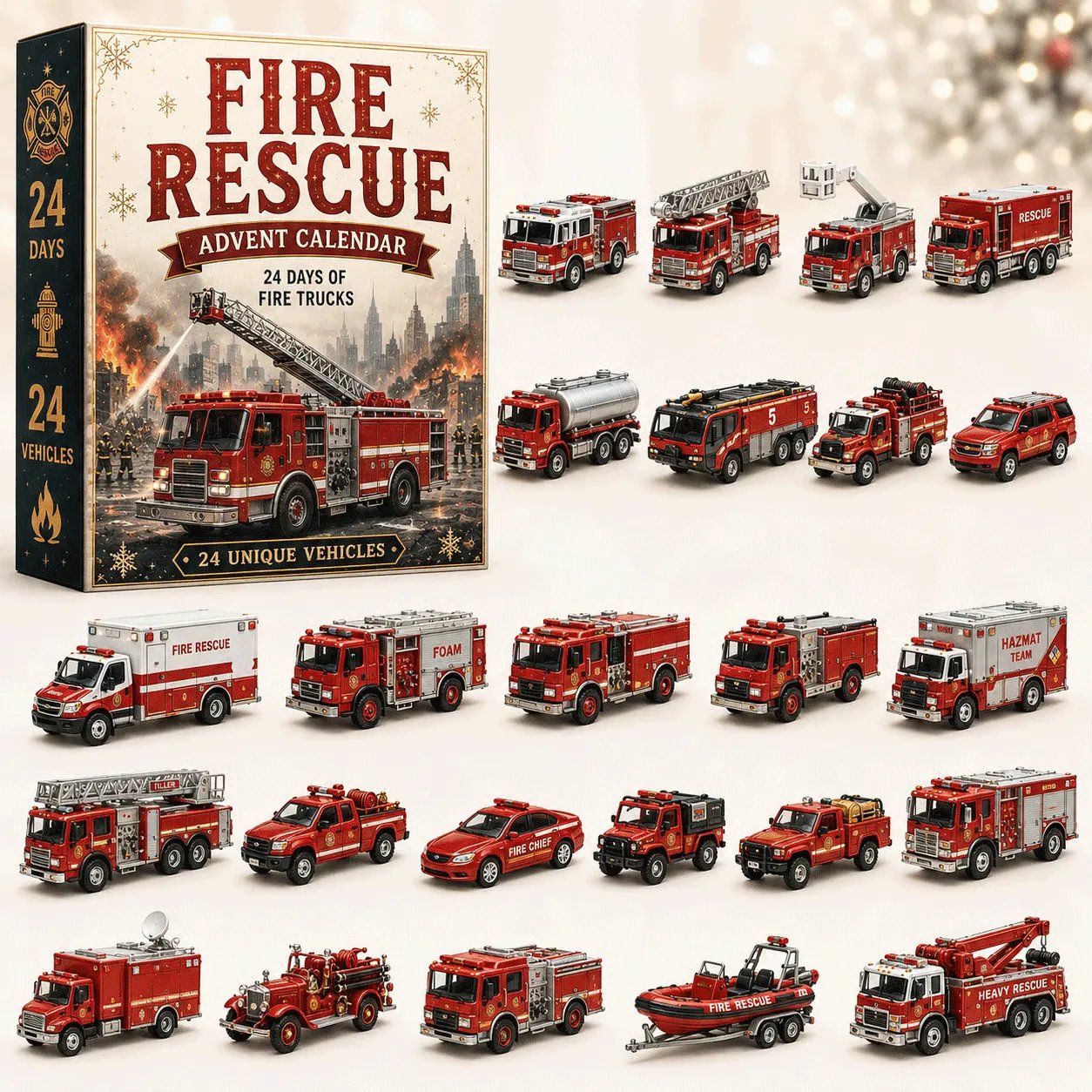 🚒Build the Fleet Collection 24-Day Vehicle Advent Calendar Series | ✨A New Adventure Every Morning