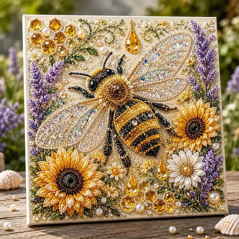 🐾🌿 Premium 3D Pearl Animal Wall Art Kit | Luxury Flocked Canvas with Scratch-Resistant Non-Fading Pearl Beads DIY Nature-Inspired Decor ✨