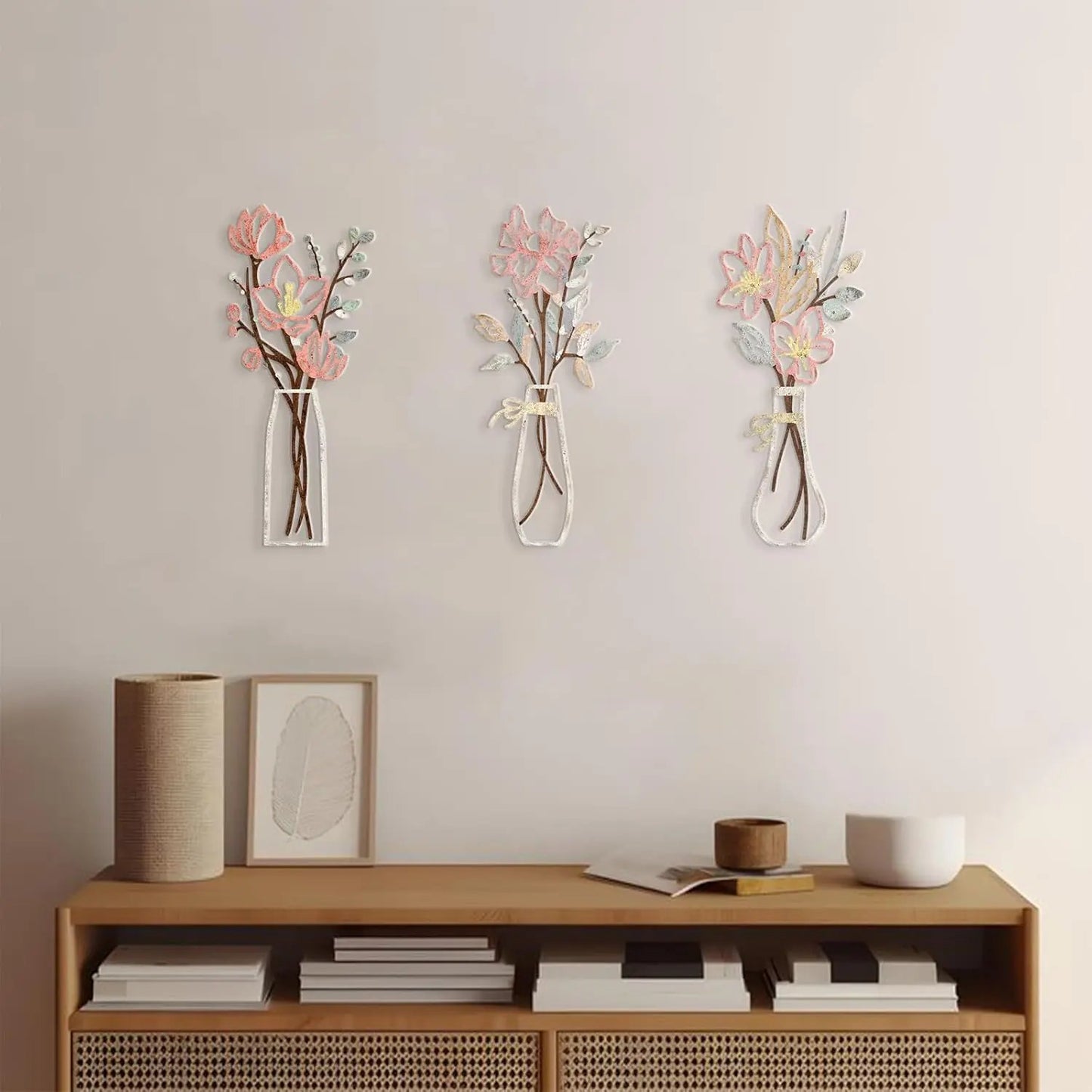 🌸Rustic Flower Wall Art – Charming Botanical Decor for Home & Porch