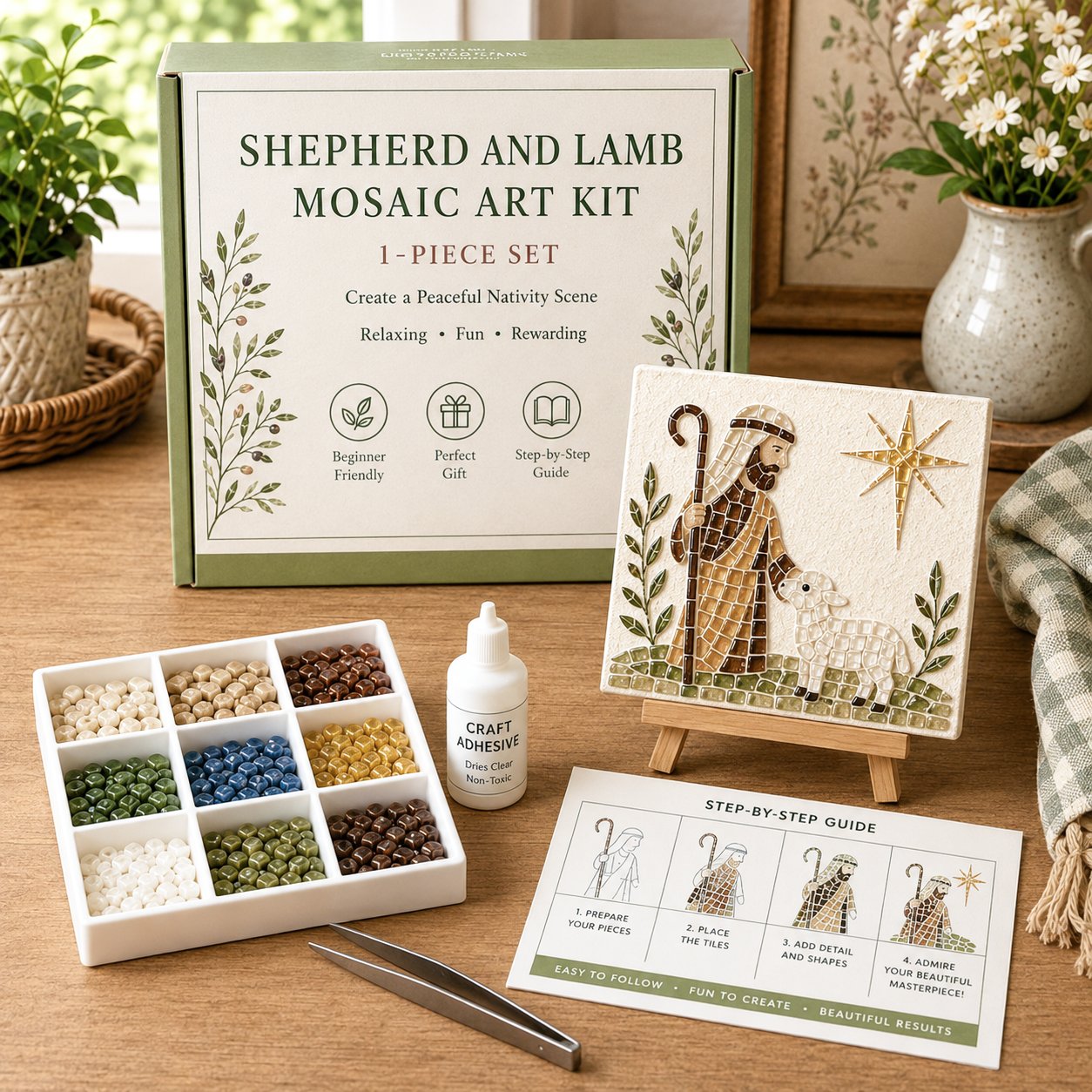 🕊️✝️DIY Christian Sea Glass Art Kit🎁 Meaningful Handmade Gift – Perfect for mothers