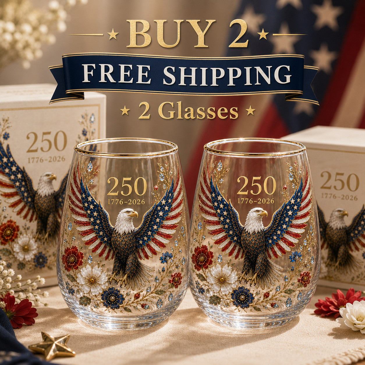 250 Years of Freedom Eagle Tumbler