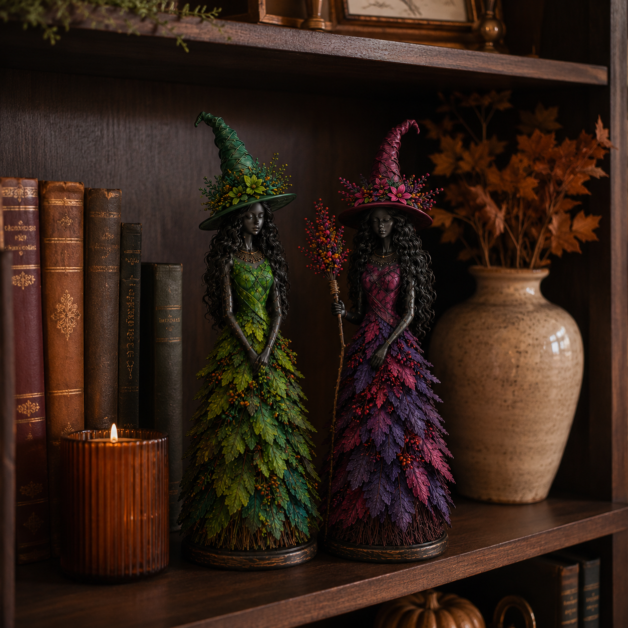 💥🧙Enchanted Autumn Witch Figurine