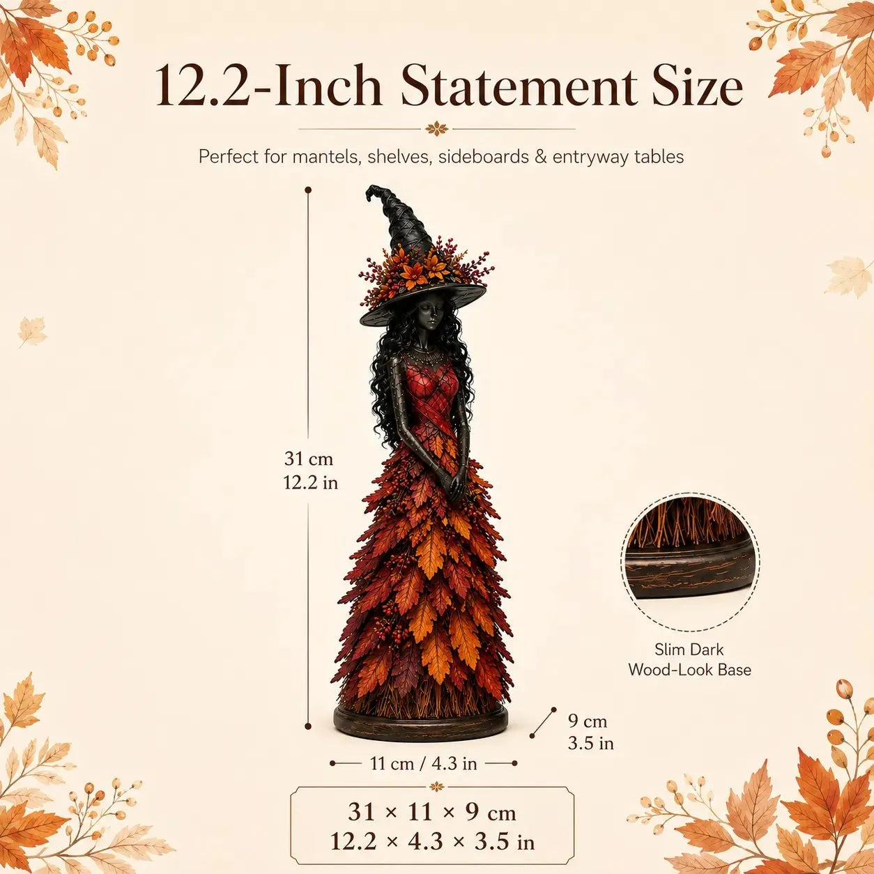 🧙‍♀️Enchanted Autumn Witch Figurine