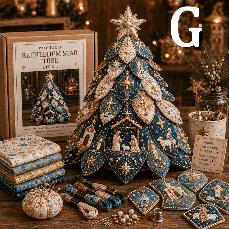 ✝️ Religious-Themed Beaded & Quilted Christmas Tree DIY Kit