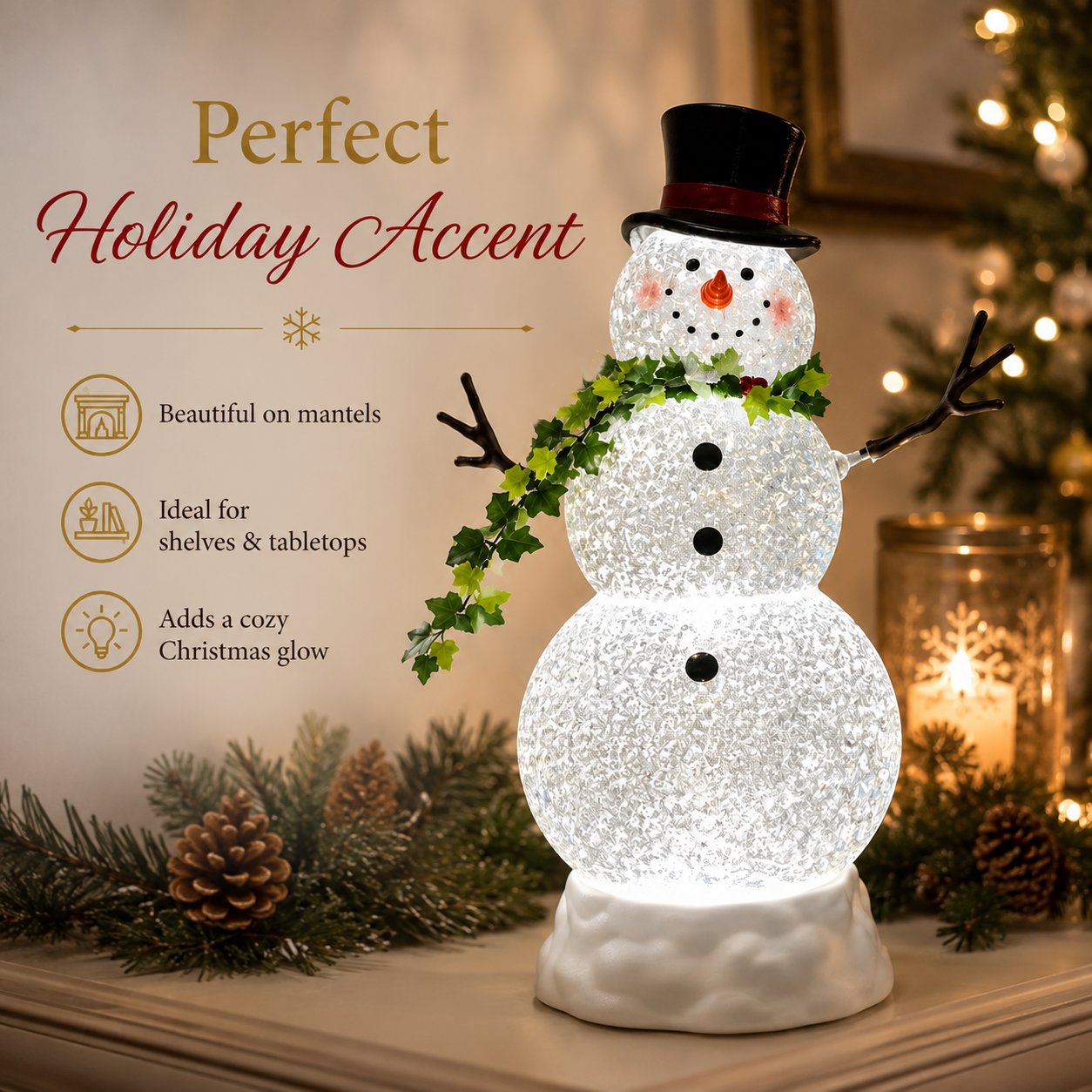 ☃️ Light-Up Snowman Crystal Globe — Bring Winter Magic Home! ✨
