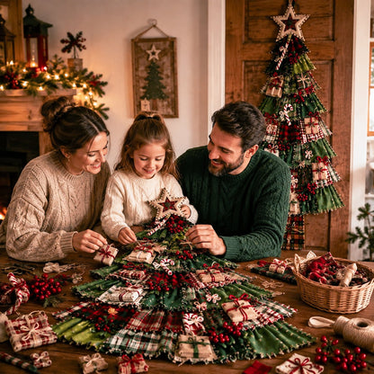 🎄 Christmas Patchwork Tree Door Hanging DIY Kit