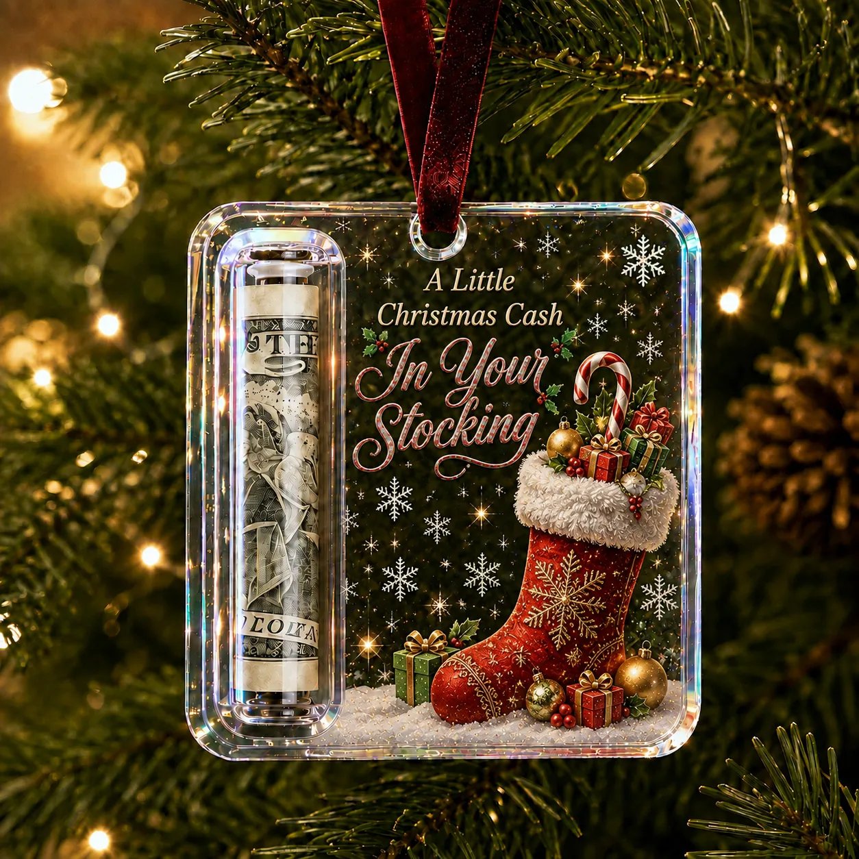 🔥Last Day 49% OFF - ✨🎄Festive Cash Pocket Ornament – A Playful Way to Gift Money