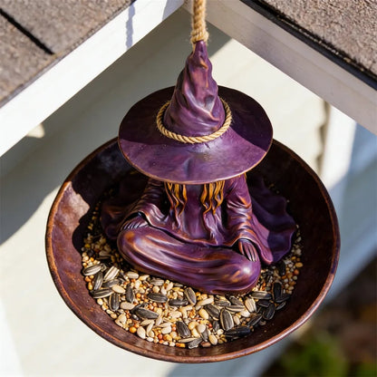 2026 Meditating Witch Garden Bird Feeder