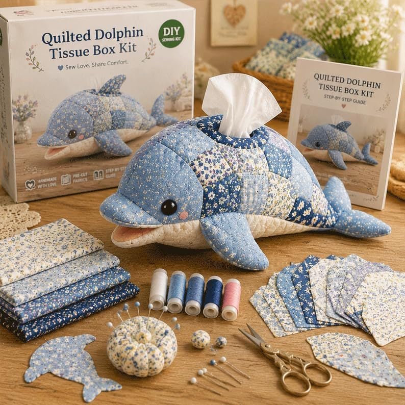 🌟 Crafty Critters DIY Tissue Box Kit – Fun Animal & Ocean Friends!