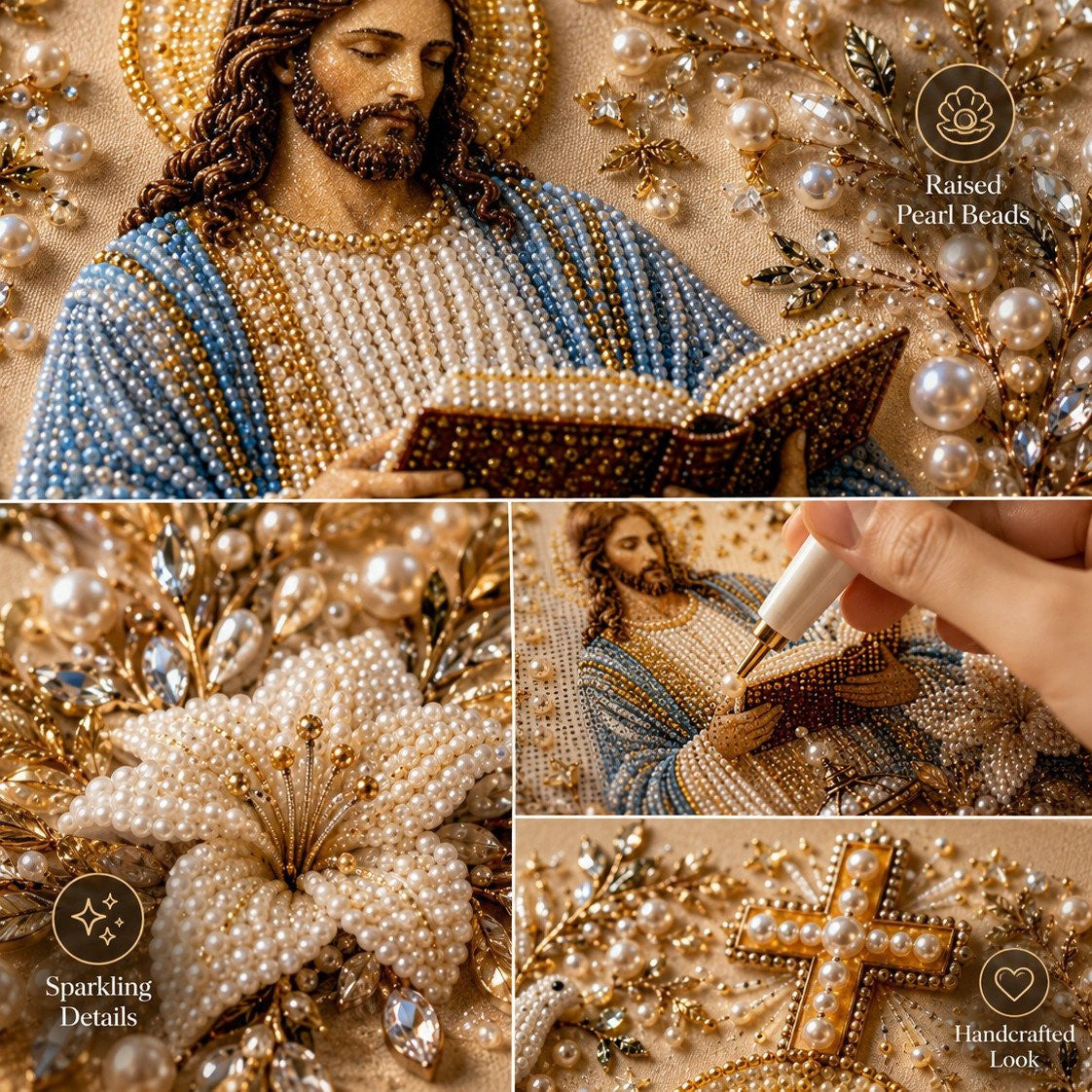 🙏Christian DIY Pearl Art Set