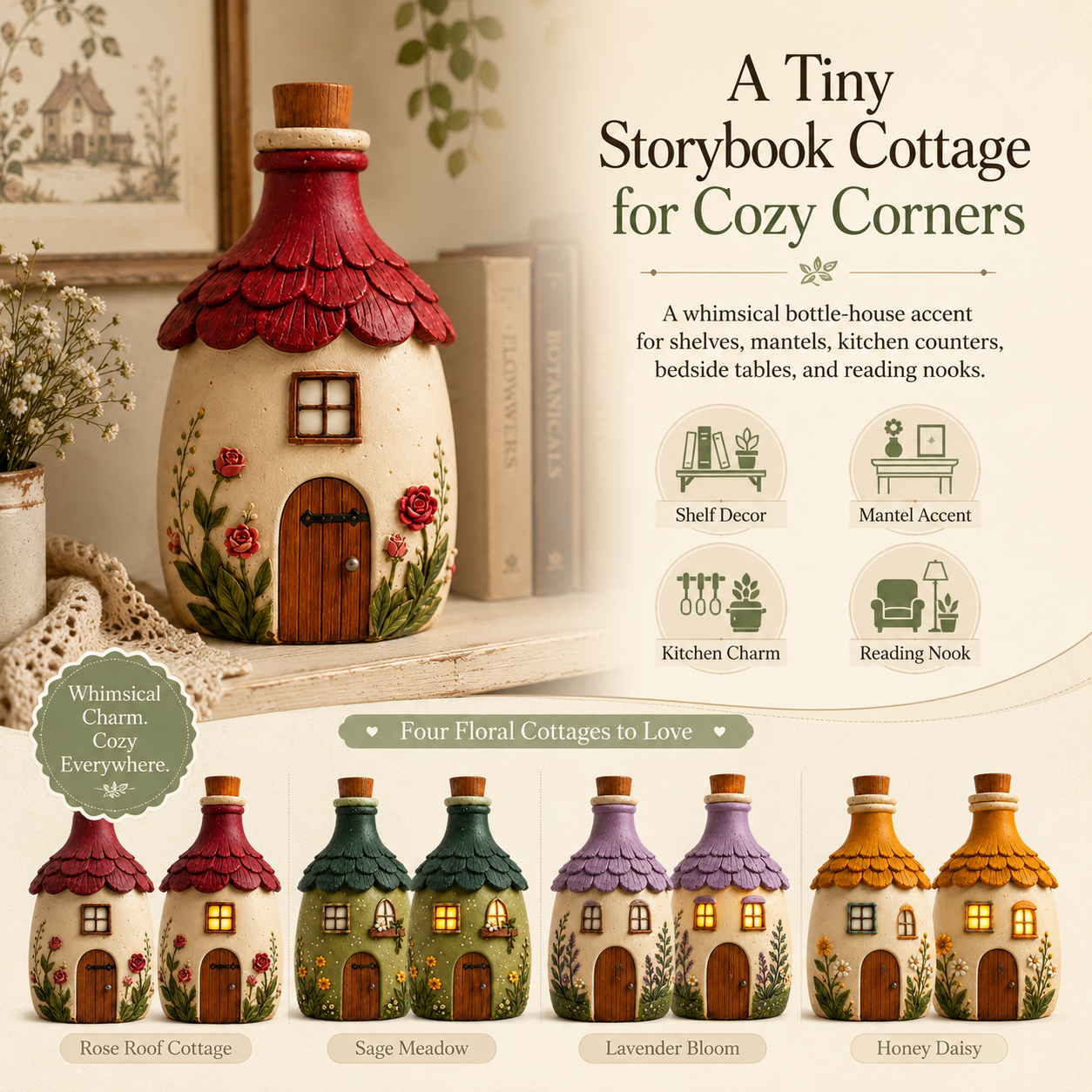 Lighted Storybook Cottage Figurine