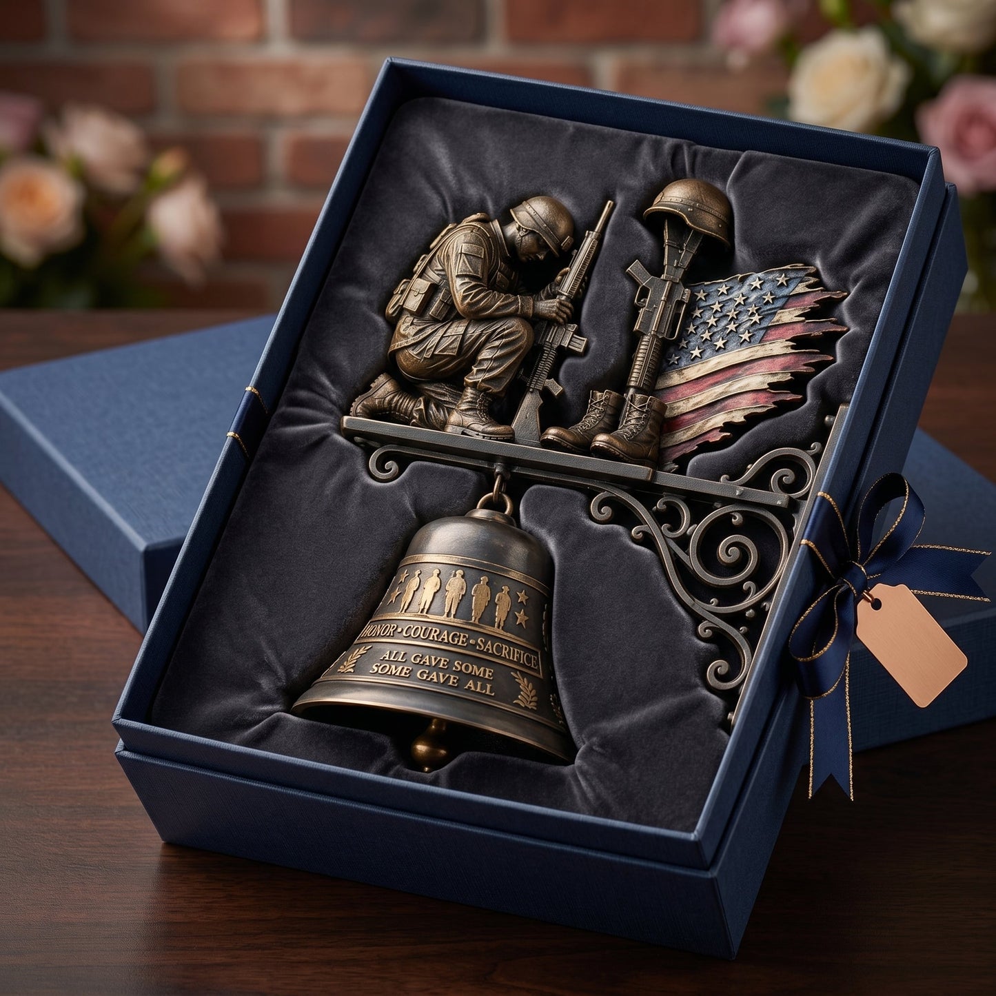 "Honor Courage Sacrifice" Fallen Soldier Wall Bell – A Tribute That Rings Forever