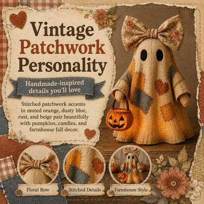 🎃Lighted Vintage Patchwork Ghost
