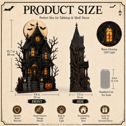🧙🖤Lighted Halloween Haunted House & Character Figurine Collection