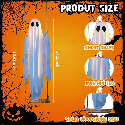5FT Hanging Porch Ghost Halloween Decor