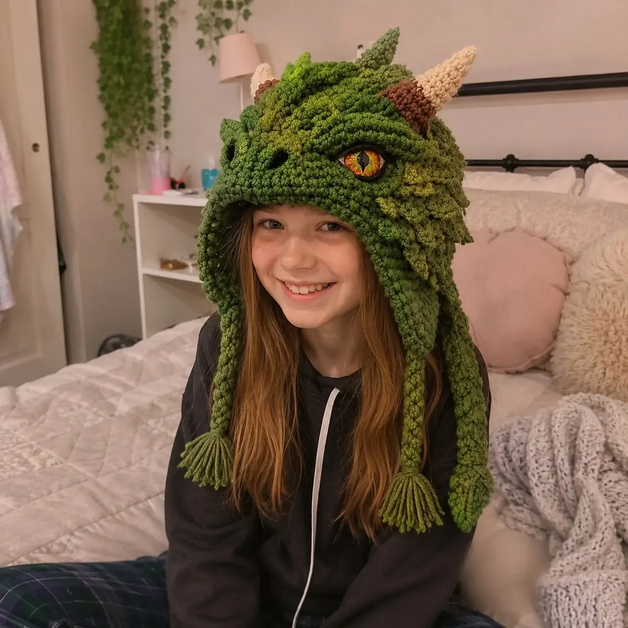 🧵Fantasy Hood Hat DIY Crochet Kit – Create Your Own Magical Wearable Character Hat